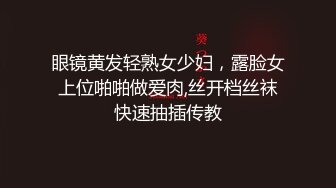 眼镜黄发轻熟女少妇，露脸女上位啪啪做爱肉,丝开档丝袜快速抽插传教