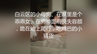 白云区的小母狗、在家里是个乖乖女、在男神面前丧失容颜，跪在地上爬行，吃鸡巴的小骚货