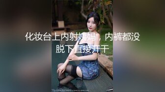 化妆台上内射姨妈，内裤都没脱下直接开干